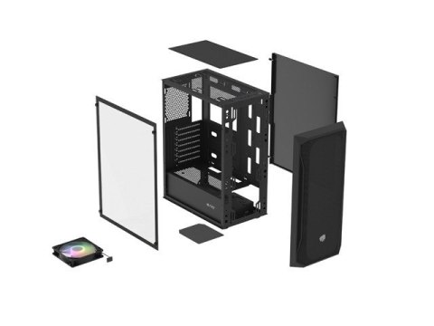Fury Obudowa Fury Shobo SH4 RGB Midi Tower z oknem Czarna