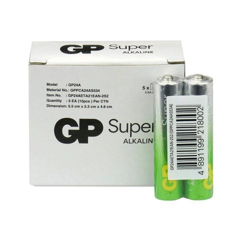 GP Battery Baterie alkaliczne LR03/AAA SUPER 10 sztuk (G-TECH)