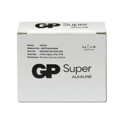GP Battery Baterie alkaliczne LR03/AAA SUPER 10 sztuk (G-TECH)