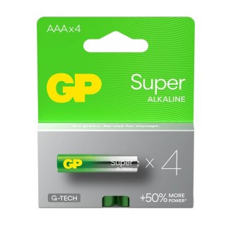 GP Battery Baterie alkaliczne LR03/AAA SUPER 4 sztuki (G-TECH)