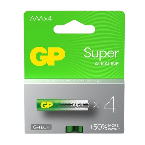 GP Battery Baterie alkaliczne LR03/AAA SUPER 4 sztuki (G-TECH)