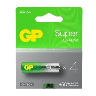 GP Battery Baterie alkaliczne LR6/AA SUPER 4 sztuki (G-TECH)