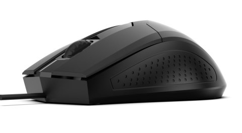 Rebeltec Mysz optyczna Focus USB, 1200DPI 3 przyciski i rolka, czułość 125Hz, kabel 1.8m, waga 66g