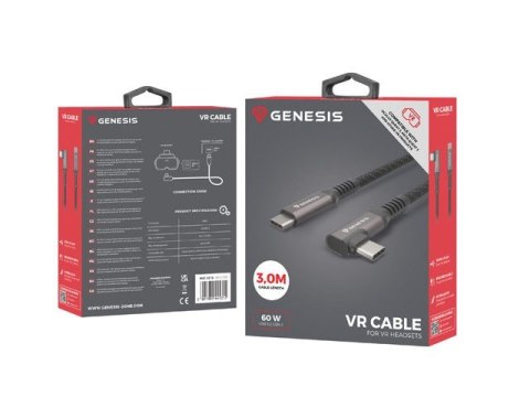 Genesis Kabel USB-C M/M 3.2 GEN 2 3M 10GB/S PD60W VR