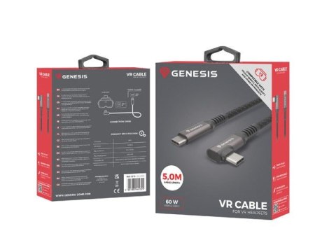 Genesis Kabel USB-C M/M 3.2 GEN 2 5M 10GB/S PD60W VR