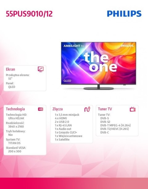 Philips Telewizor 55 cali LED 55PUS9010/12