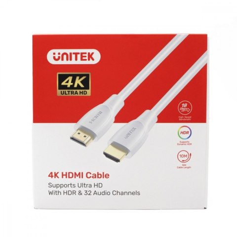 Unitek Kabel HDMI 2.0 4K 60Hz; 1m; biały; C11090AWH03-2M