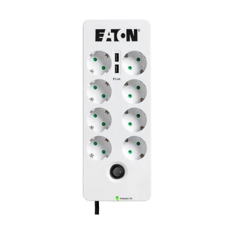 Eaton Listwa zasilająca Protection Box 8 Tel@ USB DIN