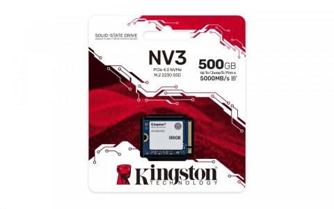 Kingston Dysk SSD NV3 500GB M.2 2230 PCI-e 4.0 NVMe 5000/3000