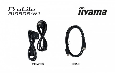 IIYAMA Monitor 19 cali B1980S-W1 HDMI, DP, PIVOT, HAS/150mm