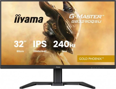 IIYAMA Monitor 32 cale GB3290QSU-B1 1ms,IPS,240Hz,2xHDMI,DP,400cd,1000:1, USB HUBx4, 2x2W, HAS,