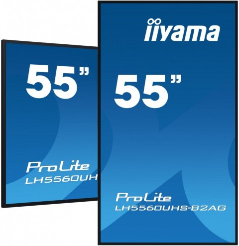 IIYAMA Monitor wielkoformatowy 55 cali LH5560UHS-B2AG matowy 24h/7 500(cd/m2) VA 3840 x 2160 UHD(4K) Android.11 Wifi CMS(iiSignage2), U