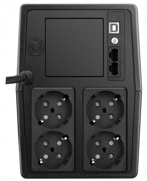 PowerWalker Zasilacz Line-Interactive 1000VA SCL 4xPL 230V, RJ11/45 IN/OUT, USB, LCD