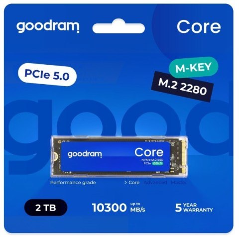 GOODRAM Dysk SSD Core 2TB Gen5 2280 10300/8700MB/s