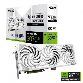 Asus Karta graficzna GeForce RTX 5070Ti TUF GAMING OC WHITE BTF GDDR7 256bit