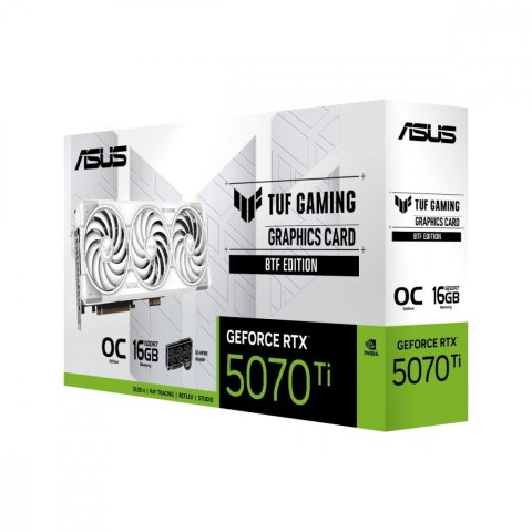 Asus Karta graficzna GeForce RTX 5070Ti TUF GAMING OC WHITE BTF GDDR7 256bit