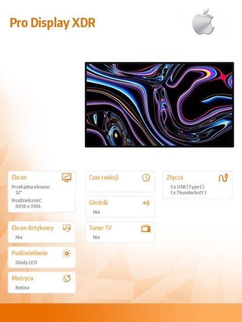 Apple Pro Display XDR - Sandardowe szkło