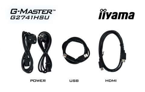 IIYAMA Monitor 27 cali G2741HSU-B1 IPS,FHD,144Hz,1ms,2xUSB, 350cd,HDMI,DP