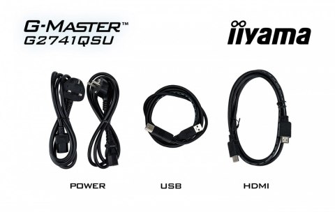 IIYAMA Monitor 27 cali G2741QSU-B1 IPS,QHD,144Hz,1ms,2xUSB Adaptive G-SYNC,HDMI,DP,350cd,
