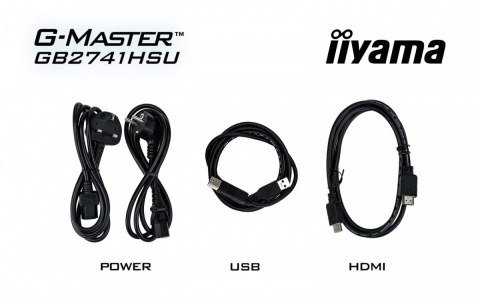 IIYAMA Monitor 27 cali GB2741HSU-B1 IPS,FHD,144Hz,1ms,2xUSB,350cd,HDMI,DP, HAS (150) PIVOT