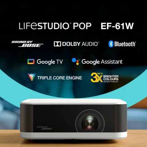 Epson Projektor mini laser EF-61W FHD/700L/5m:1/1.6kg biały