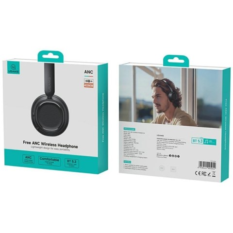 USAMS Słuchawki bluetooth 5.3 SR01 ANC czarne