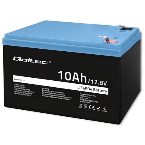 Qoltec Akumulator LiFePO4 | 12.8V | 10Ah | 128Wh | BMS