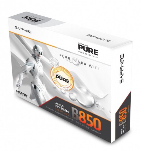 Sapphire Technology Płyta główna PURE B850A WIFI7 AM5 4DDR5 mATX