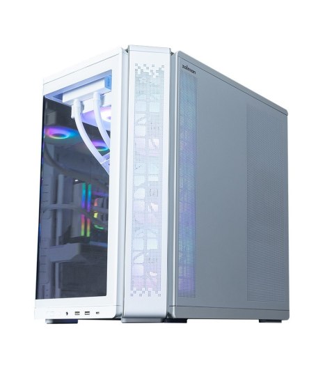 Zalman Obudowa P60 Mid-Tower 5x ARGB fans biała