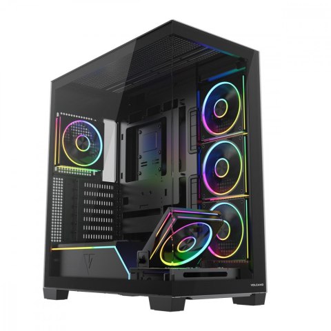MODECOM Obudowa PC VOLCANO STELLAR PLUS ARGB MIDI 5F Czarna