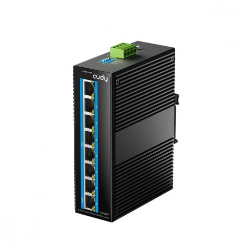 Cudy Przełącznik IG1008P 8-GbE industrial PoE switch for networking in harshconditions such as manufacturing, transportation, maritim