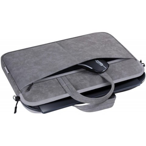 Defender Torba SOLID LEATHER 15,6 cala Szara