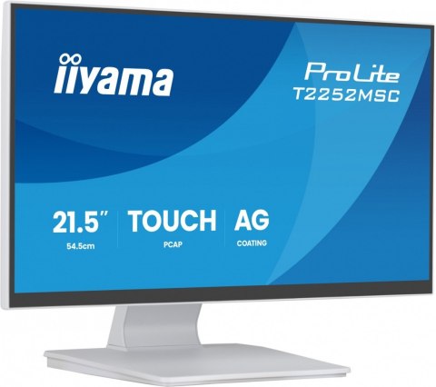 IIYAMA Monitor 22 cale T2252MSC-W2AG 10 PKT. POJ,IPS,HDMI,DP,2x1W,7H,2xUSB, AG-(Anti Glare)