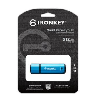 Kingston Pendrive 512GB IronKey Vault Privacy50C AES-256 FIPS-197