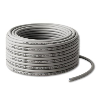 Qoltec Kabel patchcord sieciowy skrętka UTP | Miedziany Cu | CAT6 | Highspeed 1Gb/s | LAN | 100m | Szary