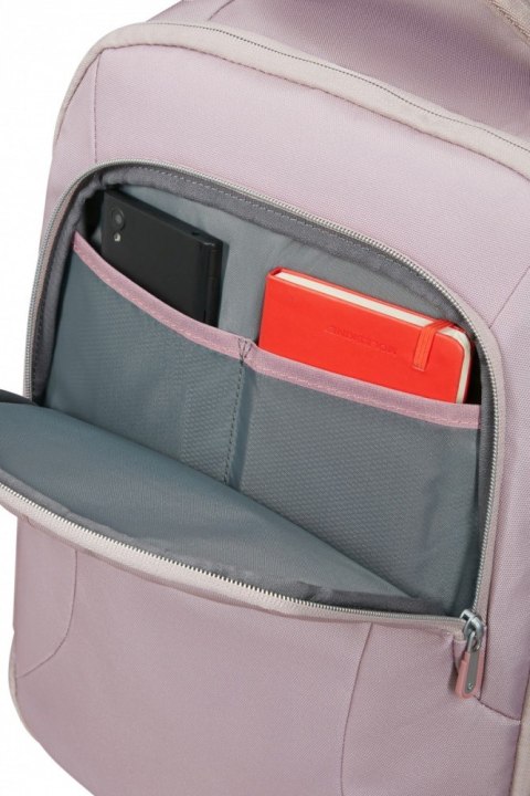 Samsonite Plecak kabinowy na laptopa 15.6 cala Guardit Classy M różowo-szary