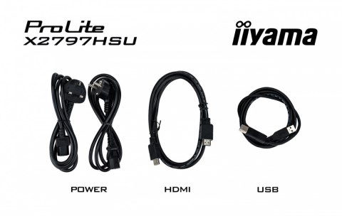 IIYAMA Monitor ProLite 27 cali X2797HSU-B1 IPS,FHD,HDMI,DP,120Hz,350CD,2xUSBv3.2, 2xUSB-C, GW 5lat
