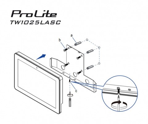 IIYAMA Monitor ProLite 10.1 cala TW1025ALASC-B3PNR,10P.DOT.IPS,WIFI,450 cd/m2,2x2W,3xUSB, RJ45, MICRO, A14, NFC , kamera internetowa (5