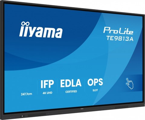 IIYAMA Monitor wielkoformatowy 98 cali TE9813A-B2AG INFRARED,40pkt,IPS,4K