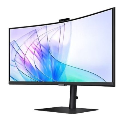 Samsung Monitor 34 cale ViewFinity S65VC VA 3440x1440 UWQHD 21:9 1xHDMI 1xDP 1xUSB-C 90W 2xUSB-A LAN 5ms HAS Webcam głośniki zakrzywiony