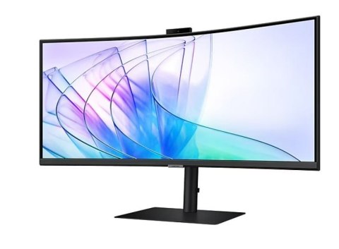 Samsung Monitor 34 cale ViewFinity S65VC VA 3440x1440 UWQHD 21:9 1xHDMI 1xDP 1xUSB-C 90W 2xUSB-A LAN 5ms HAS Webcam głośniki zakrzywiony