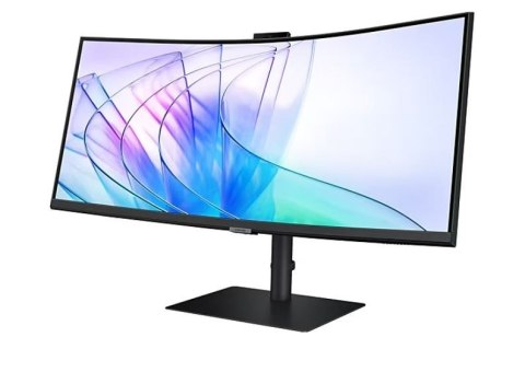 Samsung Monitor 34 cale ViewFinity S65VC VA 3440x1440 UWQHD 21:9 1xHDMI 1xDP 1xUSB-C 90W 2xUSB-A LAN 5ms HAS Webcam głośniki zakrzywiony