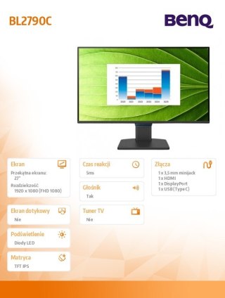 Benq Monitor 27 cali BL2790C LED 5ms/IPS/HDMI/144Hz