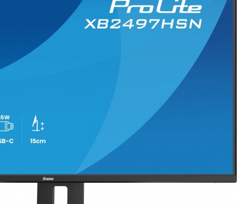 IIYAMA Monitor 24 cale XB2497HSN-B1 IPS, USB-C Dock,HDMI, DP, RJ45