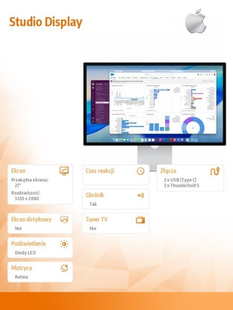 Apple Studio Display - Nano Glass - Uchwyt mocujący VESA. Bez podstawki