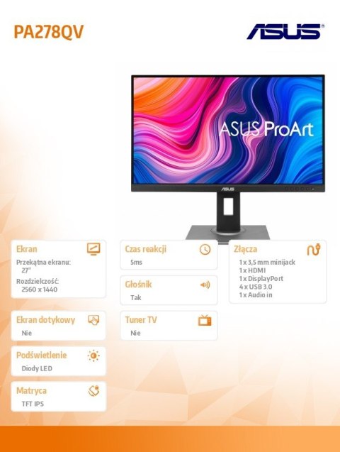 Asus Monitor 27 cali PA278QV T