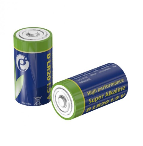 Gembird Bateria alkaiczna LR20 D-Cell, 1.5V, 2 sztuki