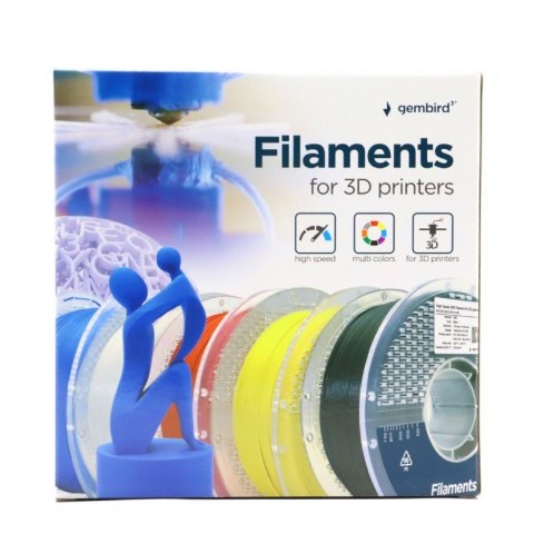 Gembird Filament PETG High Speed, 1,75 mm, 1 kg, biały
