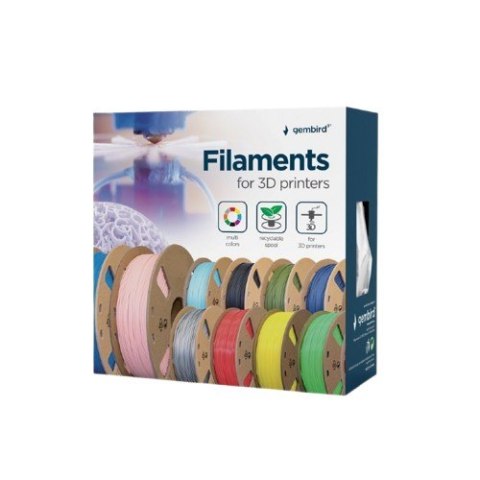 Gembird Filament PLA Elastyczny, 1,75 mm, 1 kg, biały
