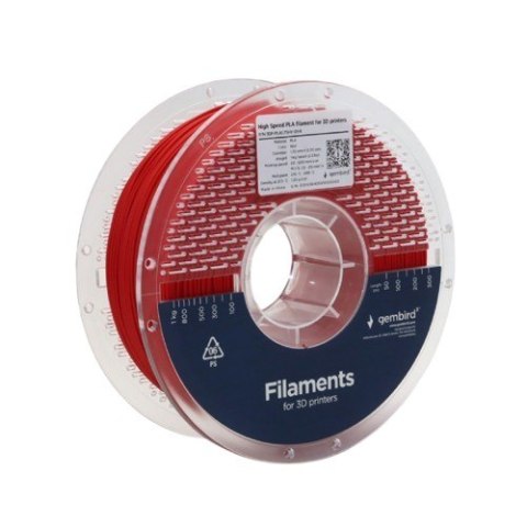 Gembird Filament PLA High Speed, 1,75 mm, 1 kg, czerwony